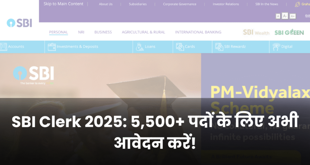 sbi clerk notification 2025